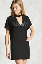 Forever21 Army Choker T-shirt Dress