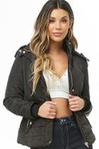 Forever21 Hooded Faux Fur-lined Puffer Jacket