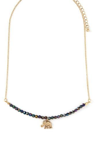 Forever21 Beaded Elephant Necklace