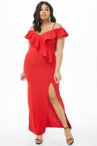 Forever21 Plus Size Open Shoulder Ruffle Dress