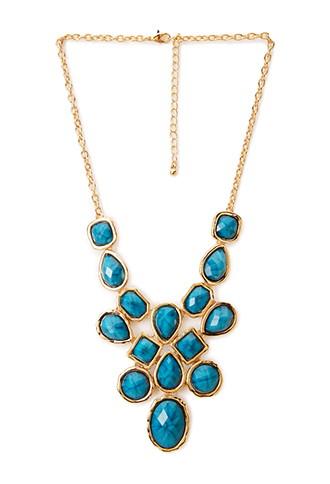 Forever21 Opulent Faux Gemstone Necklace