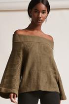 Forever21 Ribbed Off-the-shoulder Sweater