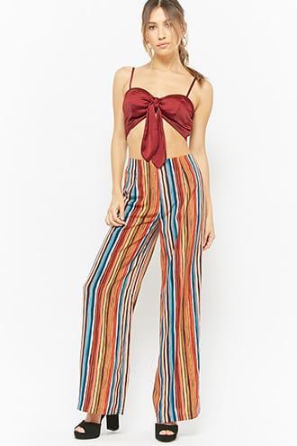 Forever21 Multicolor-striped Palazzo Pants