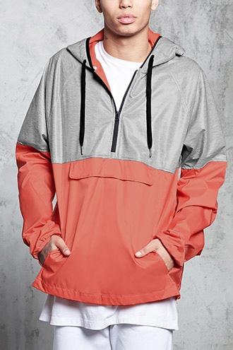 Forever21 Colorblock Drawstring Anorak