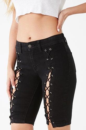 Forever21 Crisscross Bermuda Shorts