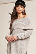 Forever21 Ribbed Knit Off-the-shoulder Sweater