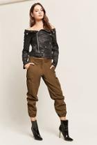 Forever21 Woven Cargo Ankle Joggers