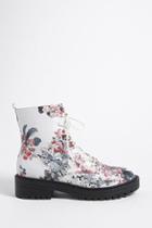 Forever21 Floral Print Combat Boots