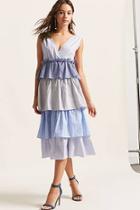 Forever21 Stripe Tiered Midi Dress