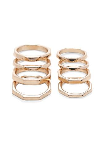 Forever21 Geo-shaped Midi Ring Set