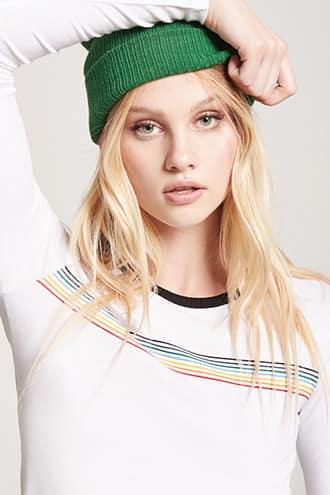 Forever21 Stripe Graphic Tee