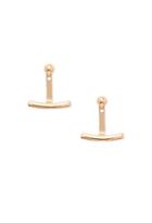 Forever21 Curved Bar Ear Jackets (gold)
