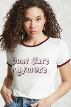 Forever21 Don't Care Anymore Ringer Tee