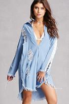 Forever21 Distressed Chambray Mini Dress