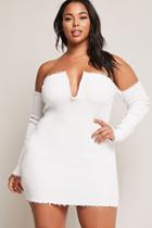Forever21 Plus Size Frayed Bodycon Dress