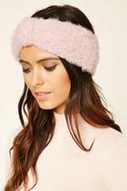 Forever21 Fuzzy Knit Bow-front Headwrap