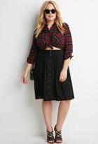 Forever21 Plus Buttoned A-line Skirt