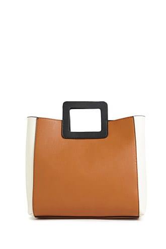 Forever21 Faux Leather Colorblocked Handbag