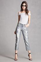 Forever21 Distressed Sequin Ankle Jeans
