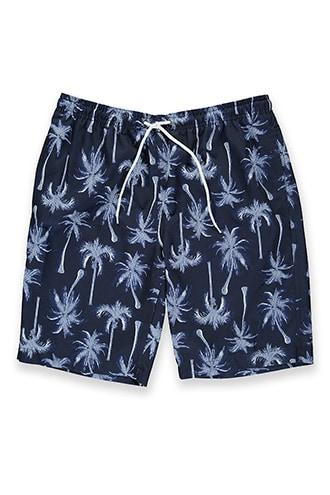 Forever21 Palm Tree Tech Print Swim Trunks