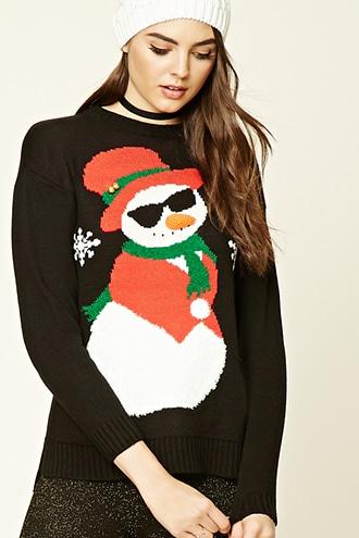 Forever21 Women's  Light-up Snowman Sweater