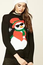 Forever21 Women's  Light-up Snowman Sweater