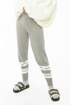 Forever21 Varsity-striped Ribbed Knit Joggers