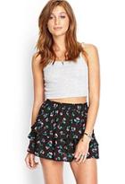 Forever21 Tiered Floral Mini Skirt