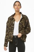 Forever21 Camo Print Cocoon Jacket