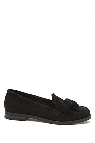 Forever21 Faux Suede Fringe Loafers