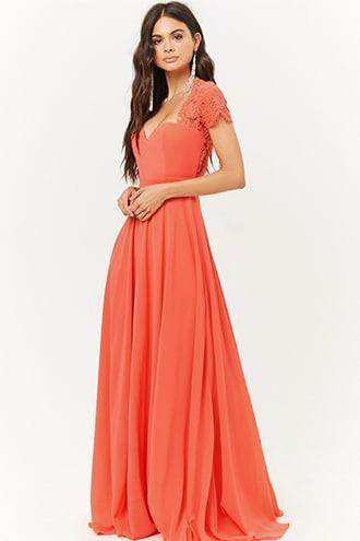 Forever21 Lace Sleeve Gown