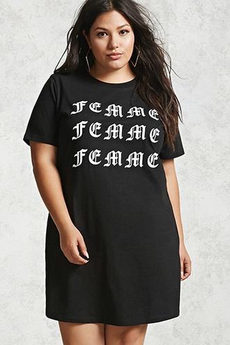 Forever21 Plus Size Femme T-shirt Dress