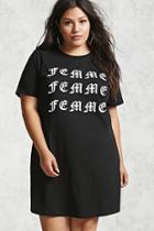 Forever21 Plus Size Femme T-shirt Dress