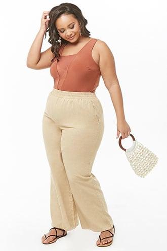 Forever21 Plus Size Linen-blend Pants