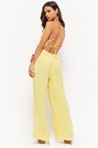 Forever21 Lace-up Palazzo Jumpsuit