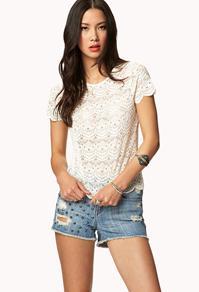 Forever21 Ornate Lace Top