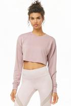 Forever21 Active Cropped French Terry Pullover
