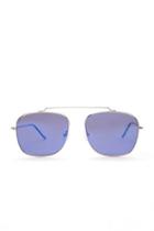 21 Men Silver & Blue Spitfire Beta Matrix Sunglasses