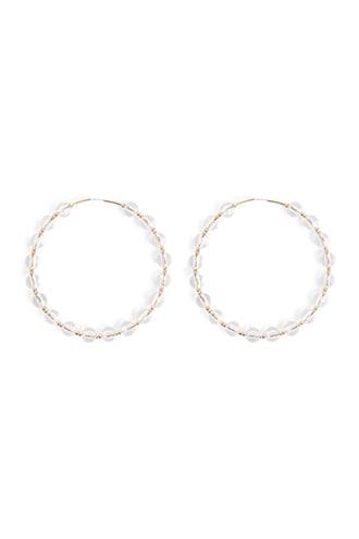 Forever21 Beaded Infinity Hoop Earrings
