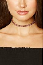 Forever21 Faux Suede Stud Choker