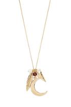 Forever21 Moon Feather Longline Necklace