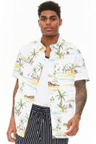 Forever21 Beach Print Short-sleeve Shirt