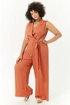 Forever21 Plus Size Notched Collar Jumpsuit