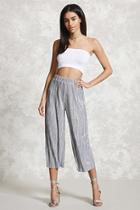 Forever21 Metallic Pleated Cropped Pants