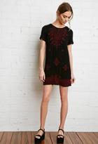 Forever21 Embroidered Peasant Dress