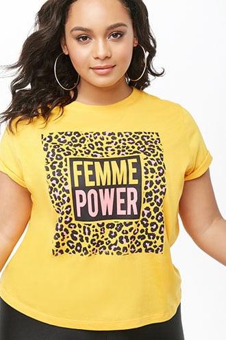 Forever21 Plus Size Femme Power Graphic Tee