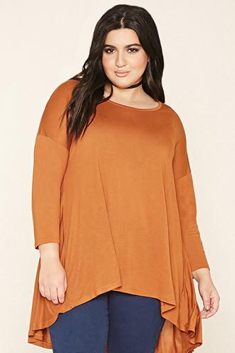 Forever21 Plus Women's  Plus Size High-low Top