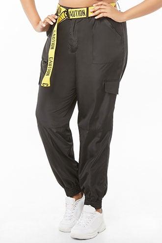 Forever21 Plus Size Caution Wind Pants