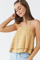 Forever21 Strappy Ditsy Daisy Tiered Cami