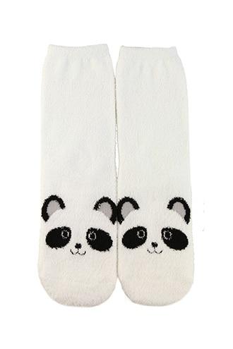 Forever21 Plush Panda Face Print Socks